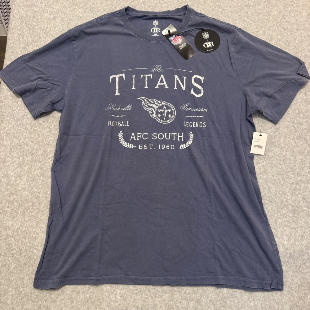 NFL x Darius Rucker Tennessee Titans Mens Large Blue Graphic T-Shirt NWT Flaw